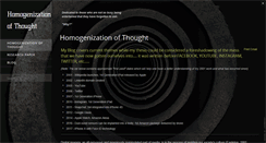 Desktop Screenshot of homogenizationofthought.com