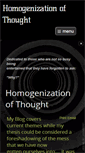 Mobile Screenshot of homogenizationofthought.com