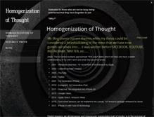 Tablet Screenshot of homogenizationofthought.com